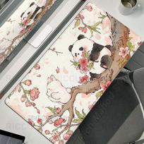 Cute Panda Mouse Pad Extended Cartoon XXL Desk Mat Rubber Gamer Deskpad Gaming Accessories Anime Sakura Mousemat E-Sports Pads 300x600MM