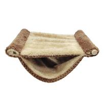 Hamster Hammock Plush Hanging Cave Shed Happy Hut Winter Warm House Small Animals Hideaway for Guinea Pigs Sugar Glider S tamsiai ruda spalva