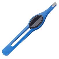 Colorful Stainless Steel Tweezer Hair Removal Multifunction Slanted Eye Brow Clips Durable Non-slip Handle Makeup Tool Women