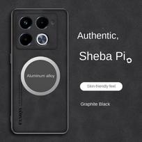 Infinix Note 40 Pro dėklas Minkštas PU odos magnetinis apsauginis galinis dangtelis Dėklas Infinix Note40 Pro Plus pilnos apsaugos telefono korpusas For Note 40 Pro Plus juoda