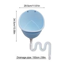 Urine Diverter Toilet Portable Urinal for Men Convenient Waterless Urinal Wall Mount Urine Diverter Outdoor Camping Urinals mėlyna
