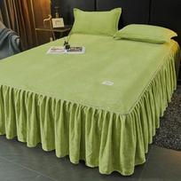 Vienspalvis lovos sijonas Aksominis lovos užvalkalas žiemai Nekenksmingas odai čiužinio apsaugos roupa de cama Namų lovatiesė (Nėra pagalvės užvalkalo) 120x200cm 1pc