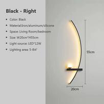 Šiuolaikinė LED sieninė lempa Minimalistinė juodo aukso dekoratyvinė sieninė lemputė miegamajam prie lovos, studijos namams Vidaus apšvietimas Blizgesiai Šviestuvai Warm white-No RC