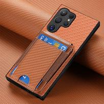 Carbon Leather Wallet Card Slot Cover for Samsung Galaxy A16 A06 A36 A56 A55 A35 5G S25 S24 S22 Ultra Plus S23 S21 FE Phone Case Galaxy A55 5G gray