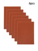 6 vnt. 15*20cm Spalvoto bičių vaško lakšto žvakių ritinys Rankų darbo Bekvapis žvakių gamybos Korio vaško riekelė Medžiaga tėvų ir vaikų veiklai