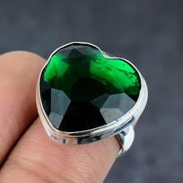Peridot Handmade 925 Sterling Silver Jewelry Ring Size 6.5 A4m66