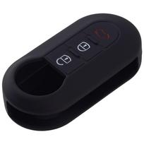 Silicone Car Key Case Cover For Fiat 500 Ducato Panda 500L Punto Lancia Musa For Citroen For Citroen juoda