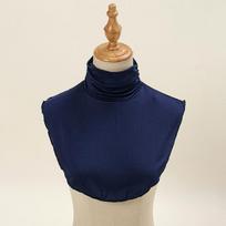 Black Modal High Nack Fake Collar Soft False Collar For Women Solid Color Elastic Jersey Detachable Collar