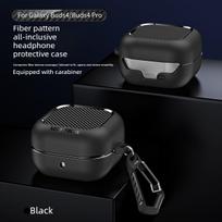 New for Samsung Galaxy Buds 4/4 Pro 2026 Case Fiber-textured Soft Rubber TPU Protective Case with Keychain Ring Shockproof Cover juoda