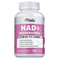 NAD+ 1200 mg + Resveratrolis 300 mg Antioksidacinės kapsulės be skonio 120*1