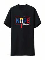 Blue Nope Not Again T Shirt Vintage Washed Unisex Casual Fashion Stretched Top For Everyday Wear Graphic Streetwear Versatile S įvairiaspalvis