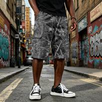 Men's Casual Drawstring Waist Shorts Multi Pocket Cargo Style Knee Length Lightweight Summer Bottoms S