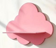 Multi-functional Wooden Wall Storage Rack Durable Minimalist Cloud Shape Shelf Stable Wall Mounted Shelves Storage