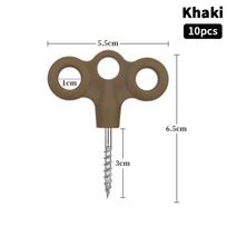 10pcs Multi-rope Fixing Ground Nails Stainless Steel Ground Anchors For Camping Hiking Trampoline Tents Heavy Duty For Outdoor