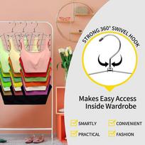 Houesehold Stainless Steel Multi-Layer Underwear Hanger Camisole Bras Tank Tops Hanger Multifunctional Storage Space Saving Onesize