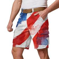 Men's Casual Multi Pocket Cargo Shorts Lightweight Durable Fabric Relaxed Fit Functional Outdoor Shorts with Adjustable Waistband and Multiple Pockets L