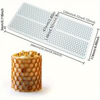 Non-Stick Food Grade Silicone Mold - Honeycomb Cake Mat Baking Tray for Honeycomb Cakes Chocolate Caramels Soap  Easy Release  Clean,