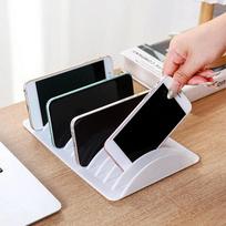 Multi-Slot Tablet And Phone Charging Storage Box, Placement Stand, Plastic Holder, Portable With Multiple Card Slots onesize