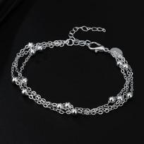 Versatile Jewelry 925 Sterling silver unique Tassel beads Bracelets for women Fashion Designer Party Wedding Accessories Gifts 20CM 8 inches
