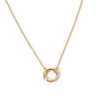 1 Piece Brass Link Chain Necklace 18K Gold Plated With Heart Round Spring Ring Clasp For Women Men Jewelry Necklaces Gifts