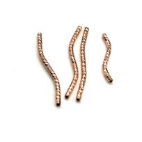 20pcs/lot 24K Gold Metal Pure Brass Tube Beads Spacer Beads 0.7mm Hole Beads For Jewelry Making DIY Crafts 1.5x20mm Hole 0.7mm rožinio aukso spalvos