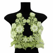 Multi-Color 3D Nail Beads Delicate Mesh Embroidered Sequins Floral Applique Floral Collars High-End Fabric