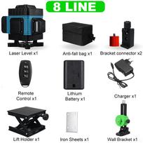 3D/4D 16/12/8 Lines Level Self-Leveling 360 Horizontal And Vertical Cross Super Powerful Green Laser Level Laser Level 8Lines