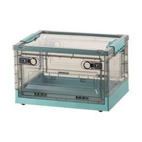 Multi-Functional Foldable Storage Box, Movable with Pulley, Stackable Storage Cabinet 【S】39x29x24CM