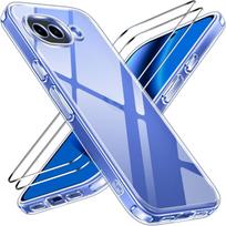 Transparent For Google Pixel 10a with 2 Pcs Tempered Glass Screen Protector[Full Coverage],Slim Phone Bumper Cover Clear Case & Screen Protector&Google Pixel 10a skaidri