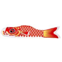 70cm Nobori Carp Wind Socks Koinobori Colorful Fish Flag Hanging Wall Decor raudona