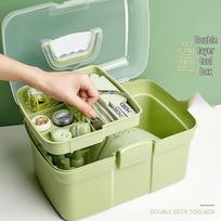 Nail Art Tool Storage Box: Large, Portable, Multi-layer Case with Space for Nail Lamp