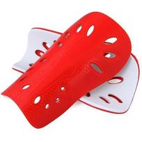 1 Pair Football Shin Pads Plastic Soccer Guards Leg Protector For Kids Adult Protective Gear Breathable Shin Guard 5 Colors Children red