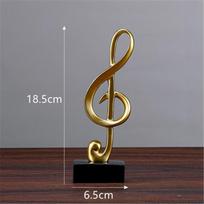 Kūrybiškos muzikinės natos dekoracija Muzikos menas Svetainės dekoracijos Dervos skulptūros ornaments Stalo baldai gray
