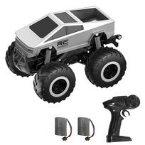 Amfibijinis nuotolinio valdymo automobilis vaikams, 2,4 GHz 4WD visureigis vikšrinis transporto priemonė su 3 2 battery sidabras/juoda
