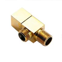 Brass Titanium g1/2 toilet flush Solid Brass Quarter Turn Polished Chrome angle valve black Bathroom accessories