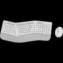 ShanYe GSKBERGW6W-SET Wireless Ergonomic Keyboard Mouse Set balta spalva