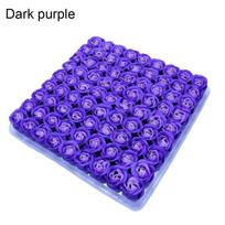 Party Decoration Christmas Rose Flower with Bear Rose Soap Flower Artificial Decor Bath Soap Petal tamsiai violetine spalva