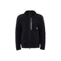 adidas Solid Color Knit Hooded Multi-Pocket Jacket Men's Black HE7404 S