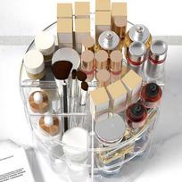 360 Rotating Acrylic Cosmetic Organizer Transparent Multi-Layer Large Capacity Makeup Storage For Vanity Bathroom Desktop onesize
