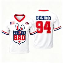 Bad Bunny 2026 World Tour Concert City jerseys Fashion 3D Graphic Print T-Shirt BENITO 94 Short Sleeve Tops Daily Wear Summer XXS