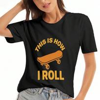 Sewing Fabric Store Lady's Cotton T Shirt, In My Defense I Was Left Unsupervised Print, Pure Cotton Premium Print, Durable, Casual Fashion T Shirt, So S įvairiaspalvis