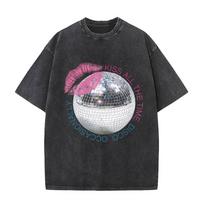 Retro Washed Harry Styles Kiss All The Time Disco Occasionally Tour 2026 T-shirt Men Women O-Neck Oversized Cotton T Shirt Tops S įvairiaspalvis