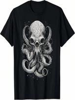 Cool Octopus Skull Monster Krakens Cthulhus For  Boys T-Shirt S įvairiaspalvis