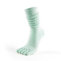 MEIKAN Women's Non-Slip Five-Toe Yoga Socks, High-Top Pilates and Floor Socks One Size