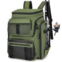 Yousheng Fish Tackle Lure Organizer Storage Backpack Multi-layer Large-Capacity Design Waterproof Fishing Bag with Rod Holders