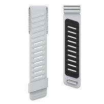 Diamonds Watch Strap For Whoop 5.0 One+Peak Silicone Strap Casual Wristband with Full-Diamond Bright Silver Metal U-Frame šviesiai pilka spalva/juoda