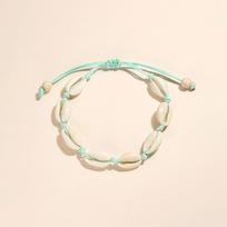 Bohemian style colorful rope woven shell beach women's foot rope