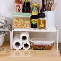 Kitchen Retractable Storage Rack Multi-Purpose Home Storage Rack With Hollowed-Out Design For Draining And Stain Prevention one size
