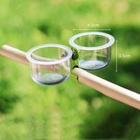 Parrot Food Bowl Feeder Cup With Clip Small Pet Bird Feeder Water Bowl Bird Cage Feeder Pet Feeding Basin Bracket Accessories
