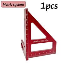 1/2PC Carpenter Square Miter Triangle Ruler Multi Angle 45/90 Degree Layout Measuring Ruler Woodworking Square Protractor Tool